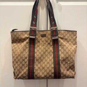 GUCCI Vintage GG Canvas Tote
